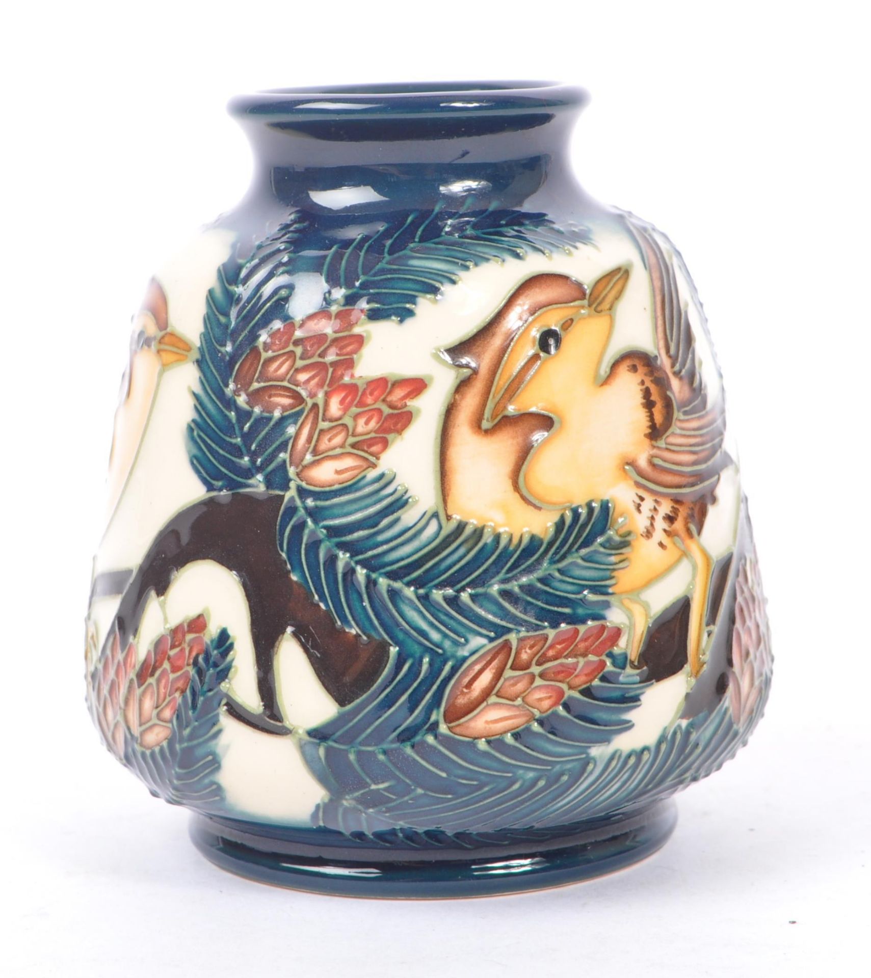 MOORCROFT POTTERY - VICKY LOVATT BIRD & PINE TREE VASE - Image 4 of 7