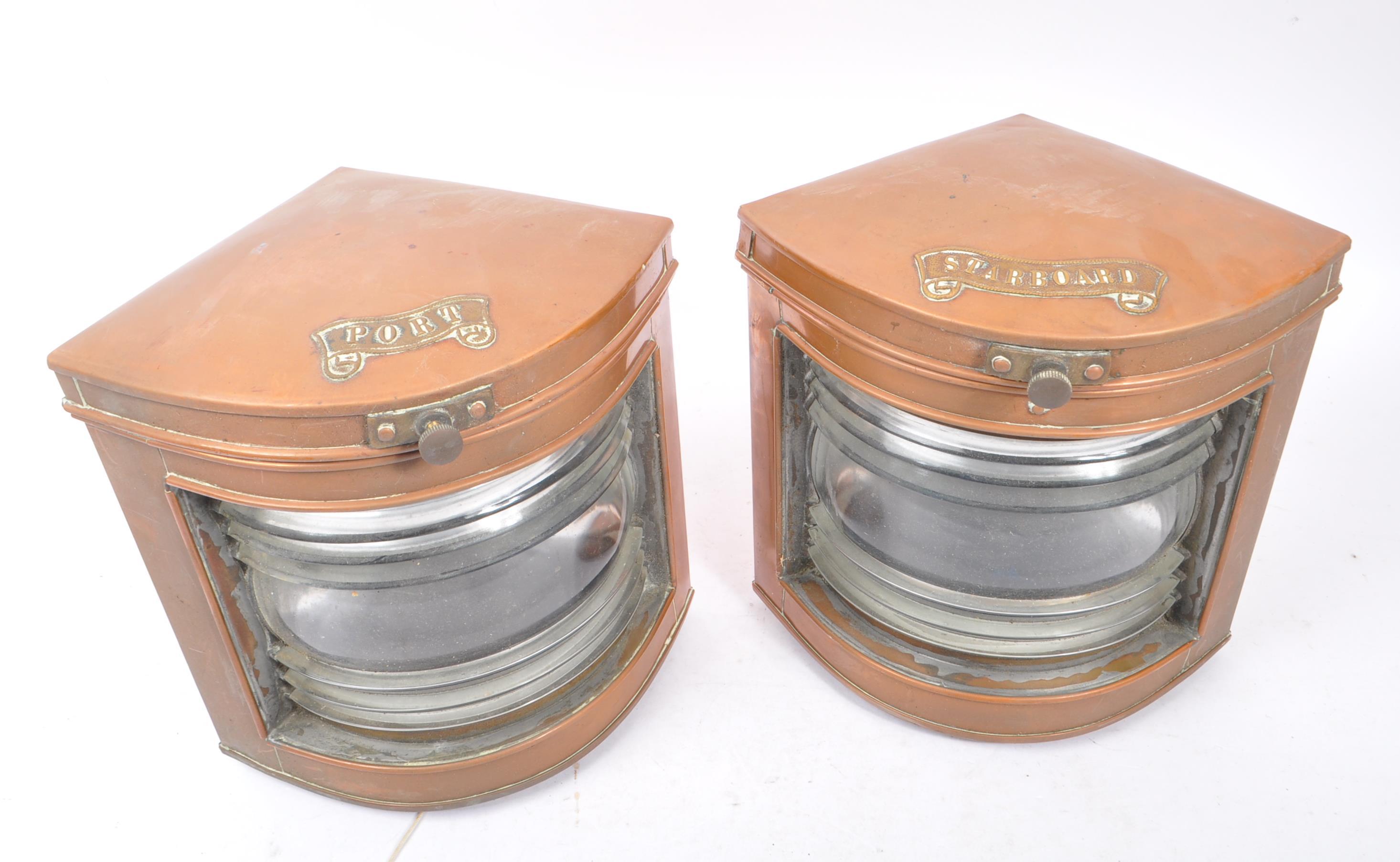 PAIR OF EARLY 20TH CENTURY SHIPS NAVIGATION LAMPS - Image 2 of 7