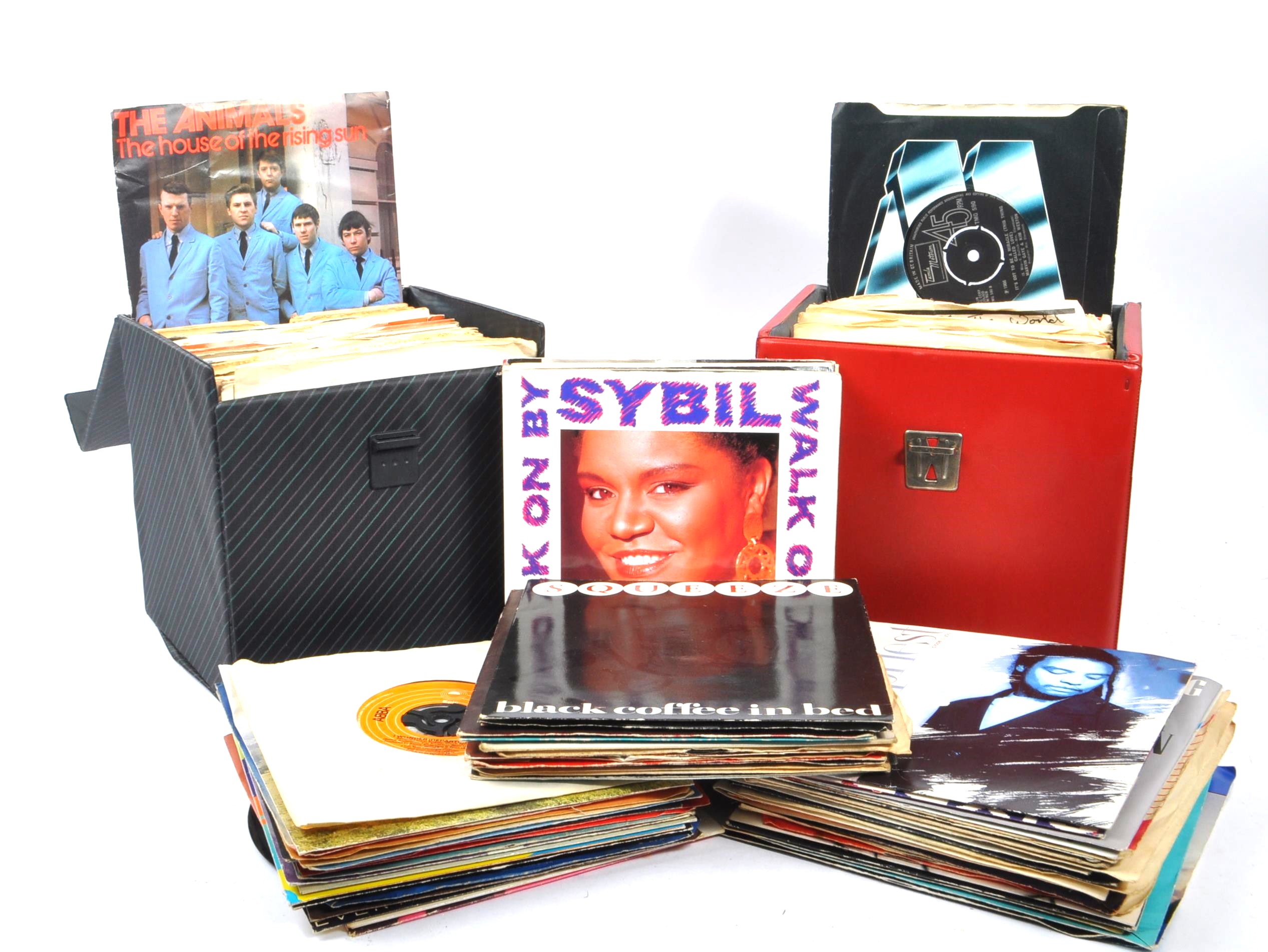 LARGE COLLECTION OF 45'S RPM VINYLS TO INCLUDE 60S & 80S