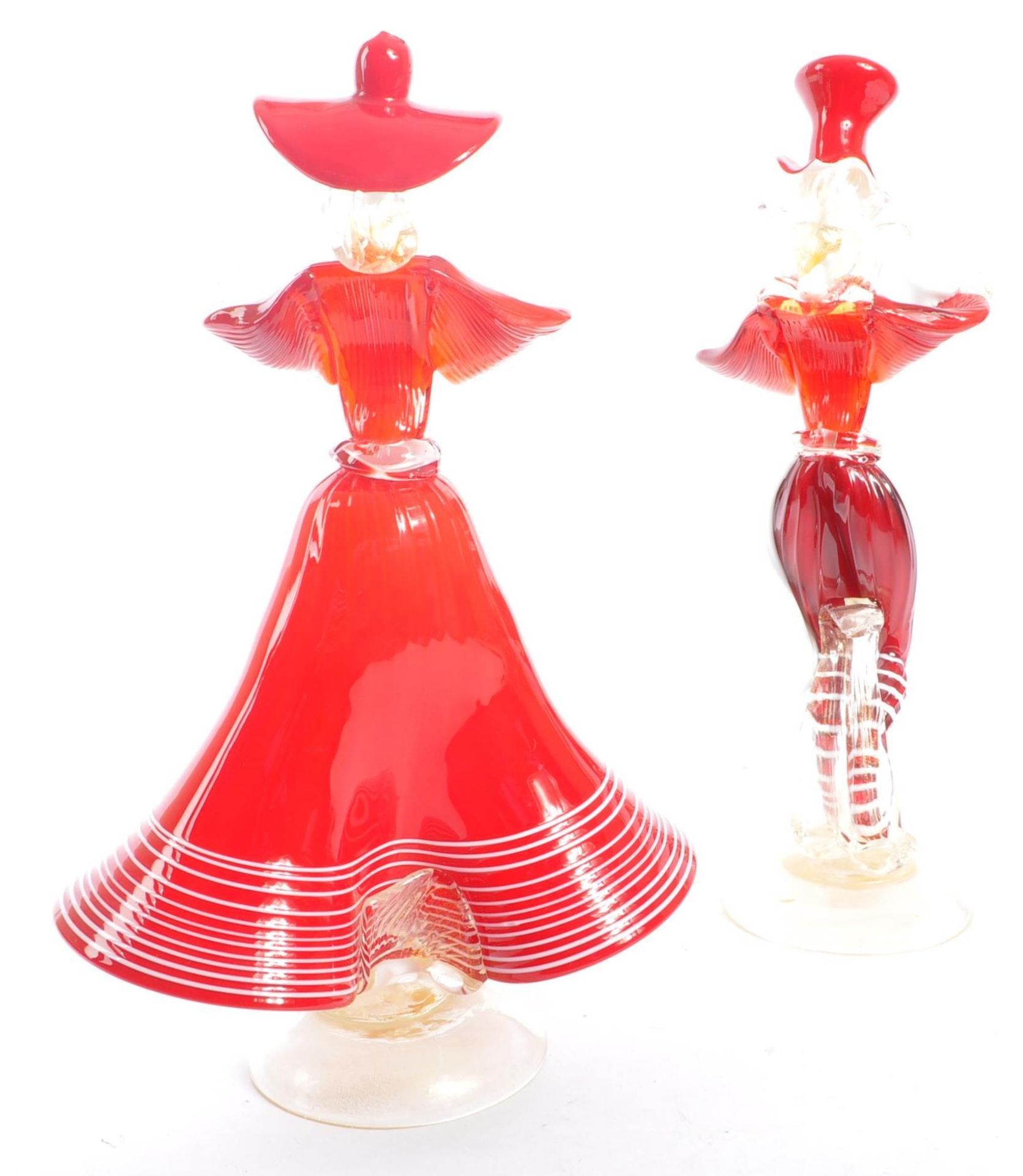 MURANO GLASS - TWO MID 20TH CENTURY PAIR OF GLASS DANCERS - Image 5 of 7