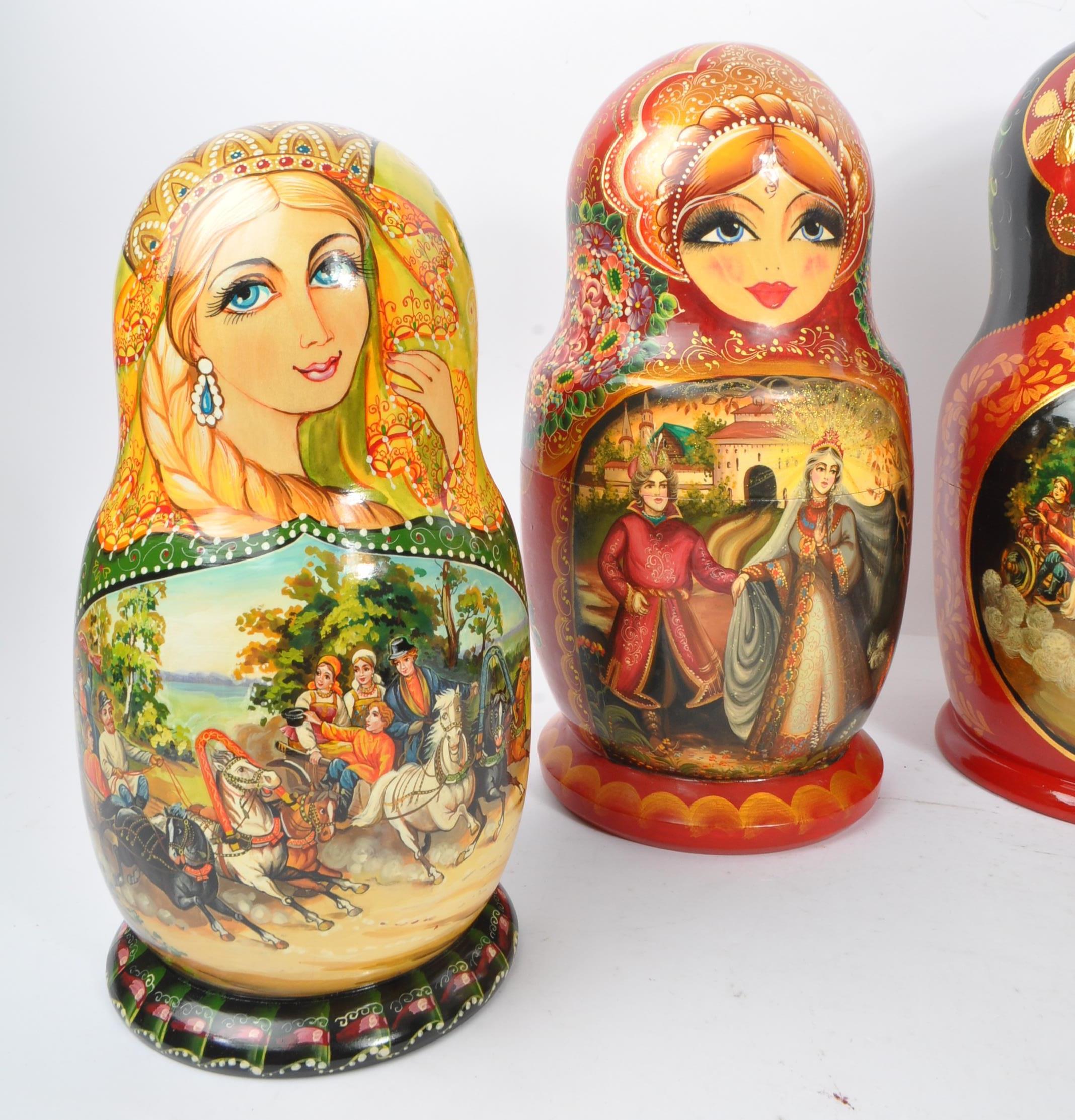 COLLECTION OF 20TH CENTURY USSR MATRYOSHKA RUSSIAN DOLLS - Image 3 of 9