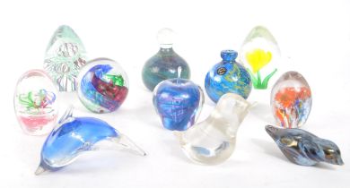 MDINA - COLLECTION OF 20TH CENTURY GLASS PAPERWEIGHTS