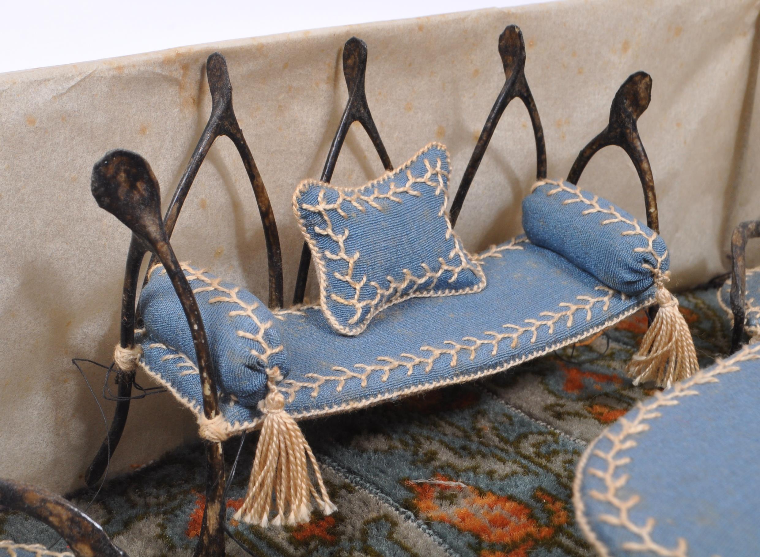 COLLECTION OF LATE 19TH CENTURY WISHBONE MINIATURE FURNITURE - Image 5 of 7