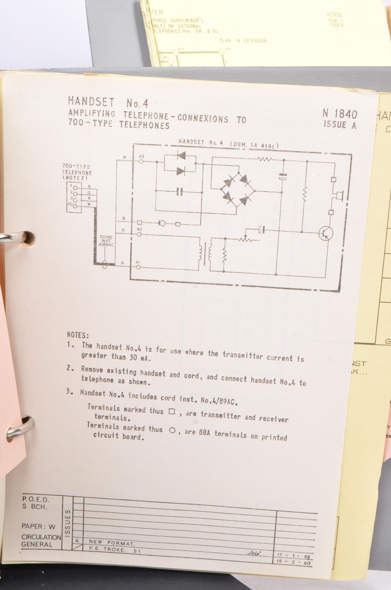 GENERAL POST OFFICE - COLLECTION OF CIRCUIT DIAGRAMS - Image 2 of 7