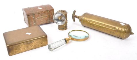 COLLECTION OF 20TH CENTURY BRASS DECORATIVE CURIOS