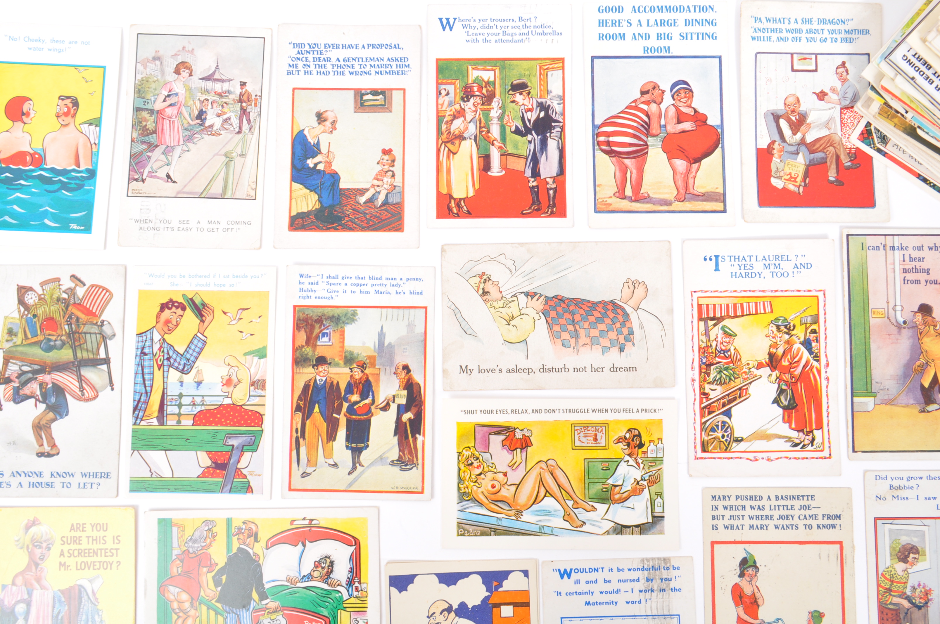 MID 20TH CENTURY & LATER COMIC INNUENDO POSTCARDS - Image 3 of 9