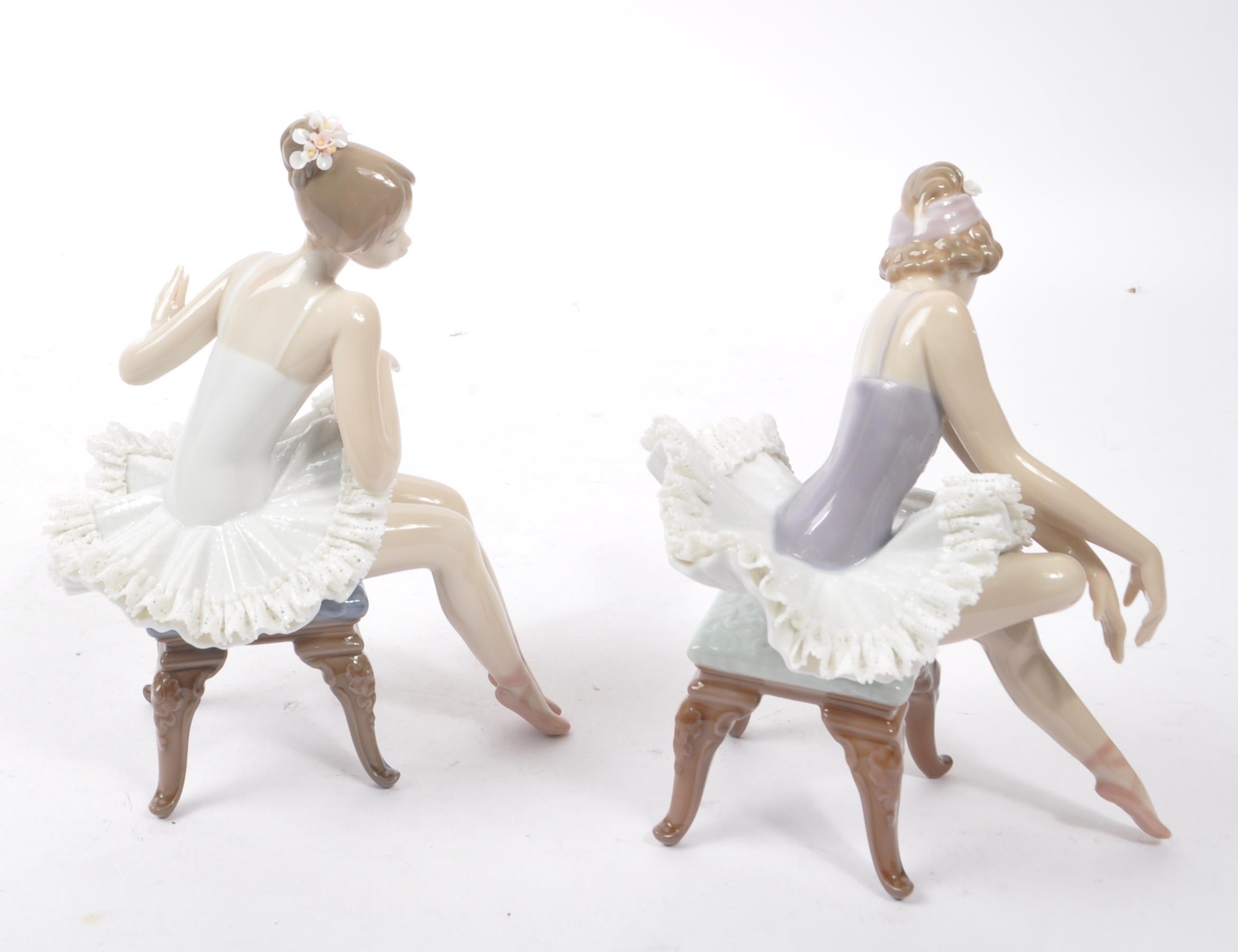 LLADRO - TWO PORCELAIN BALLERINA FIGURES WITH THREADWORK - Image 6 of 8