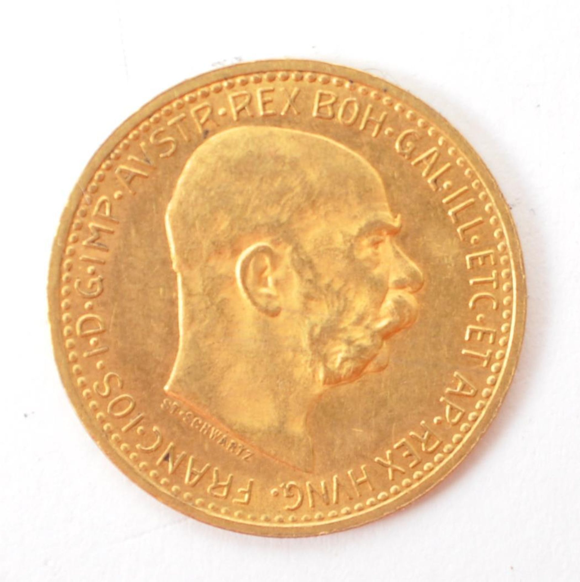 AUSTRIAN FRANZ JOSEPH 10 CORONA GOLD COIN