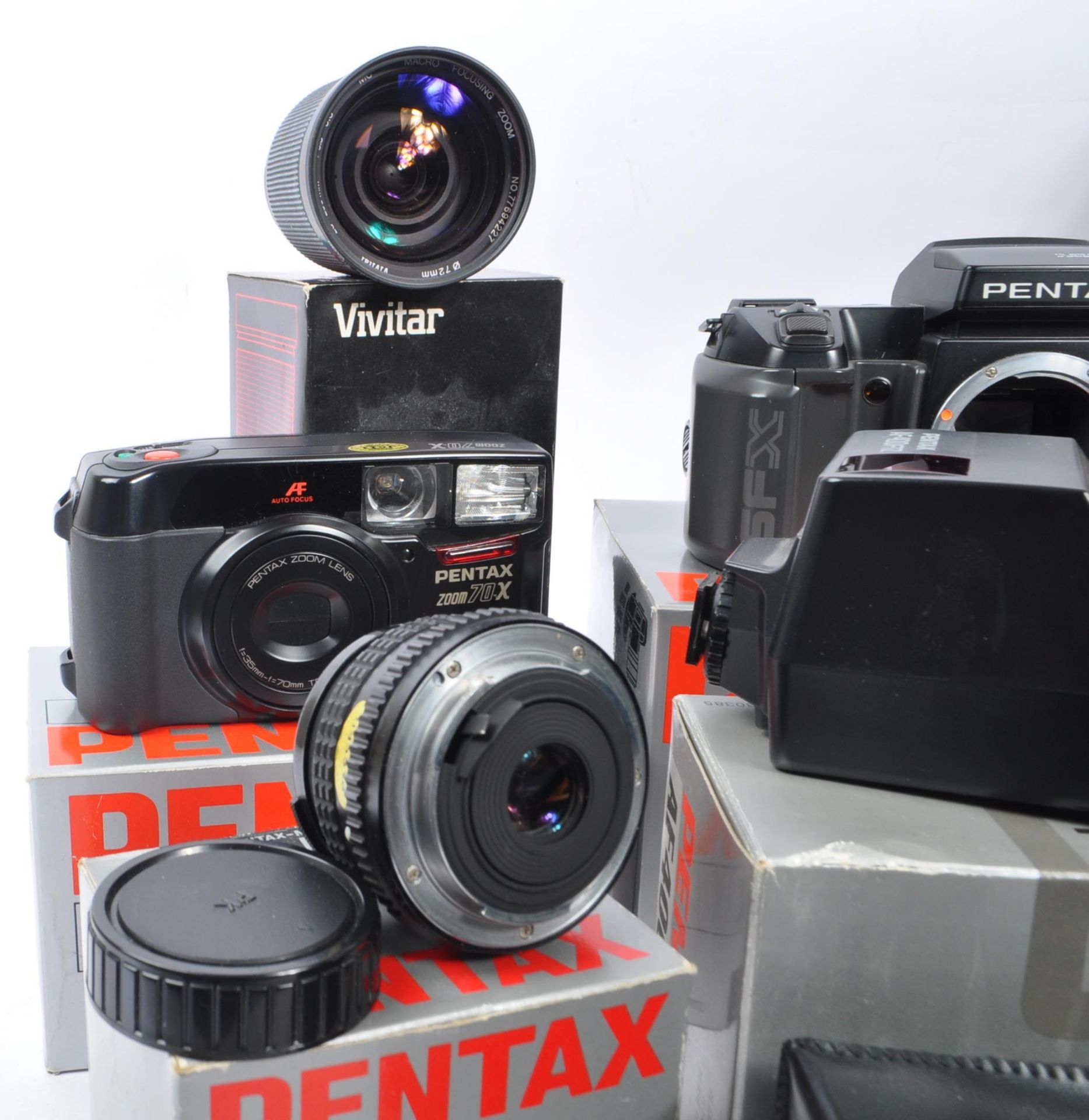 PENTAX - 1980S BOXED SFX SLR CAMERA & LENSES - Image 2 of 8