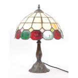 TIFFANY STYLE - 20TH CENTURY TIFFANY STYLE BISTRO TABLE LAMP