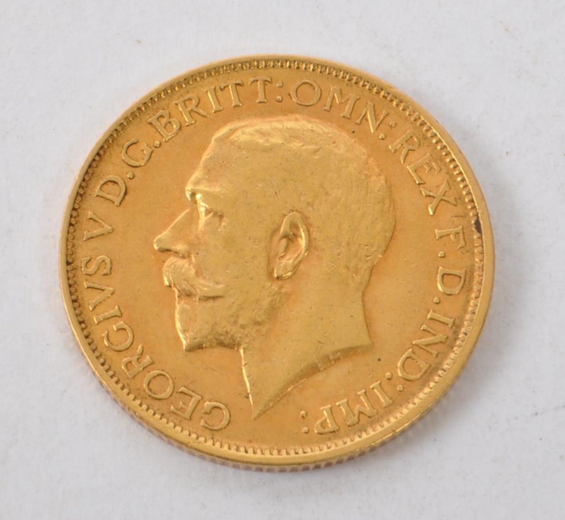 UNITED KINGDOM - GEORGE V FULL GOLD SOVEREIGN COIN - Bild 2 aus 2