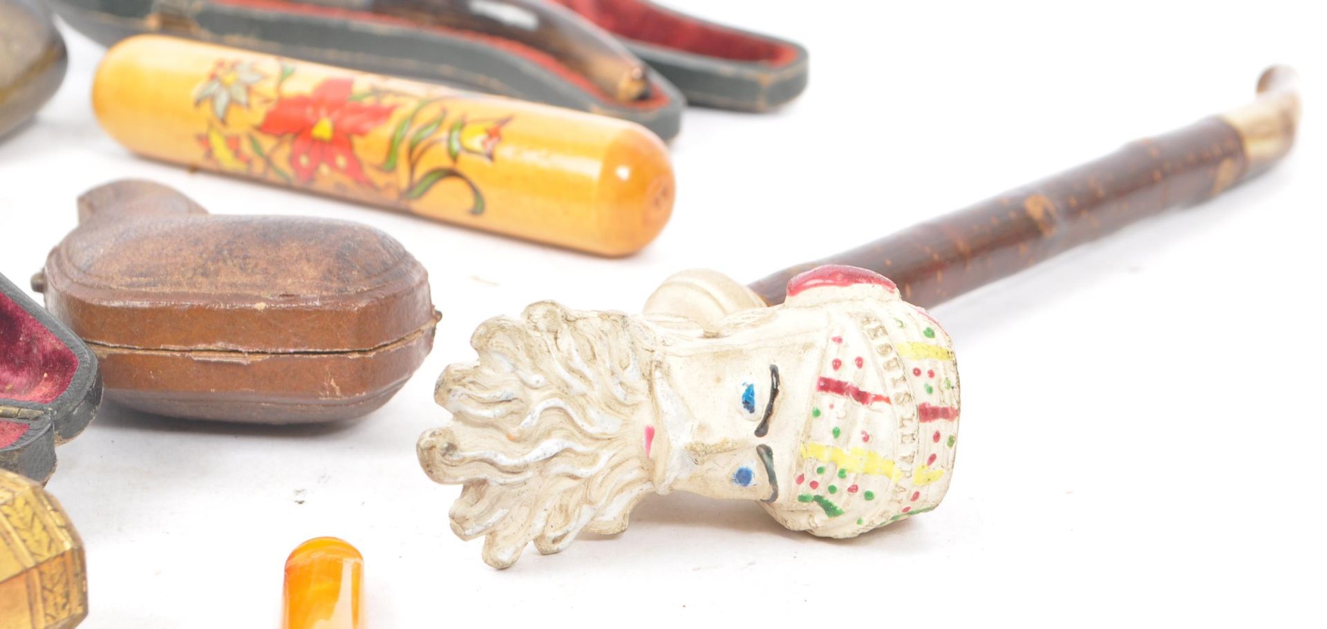 COLLECTION OF 19TH CENTURY SMOKING PIPES W OTHER ITEMS - Image 8 of 10