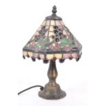 VINTAGE 20TH CENTURY ART NOUVEAU TIFFANY STYLE TABLE LAMP
