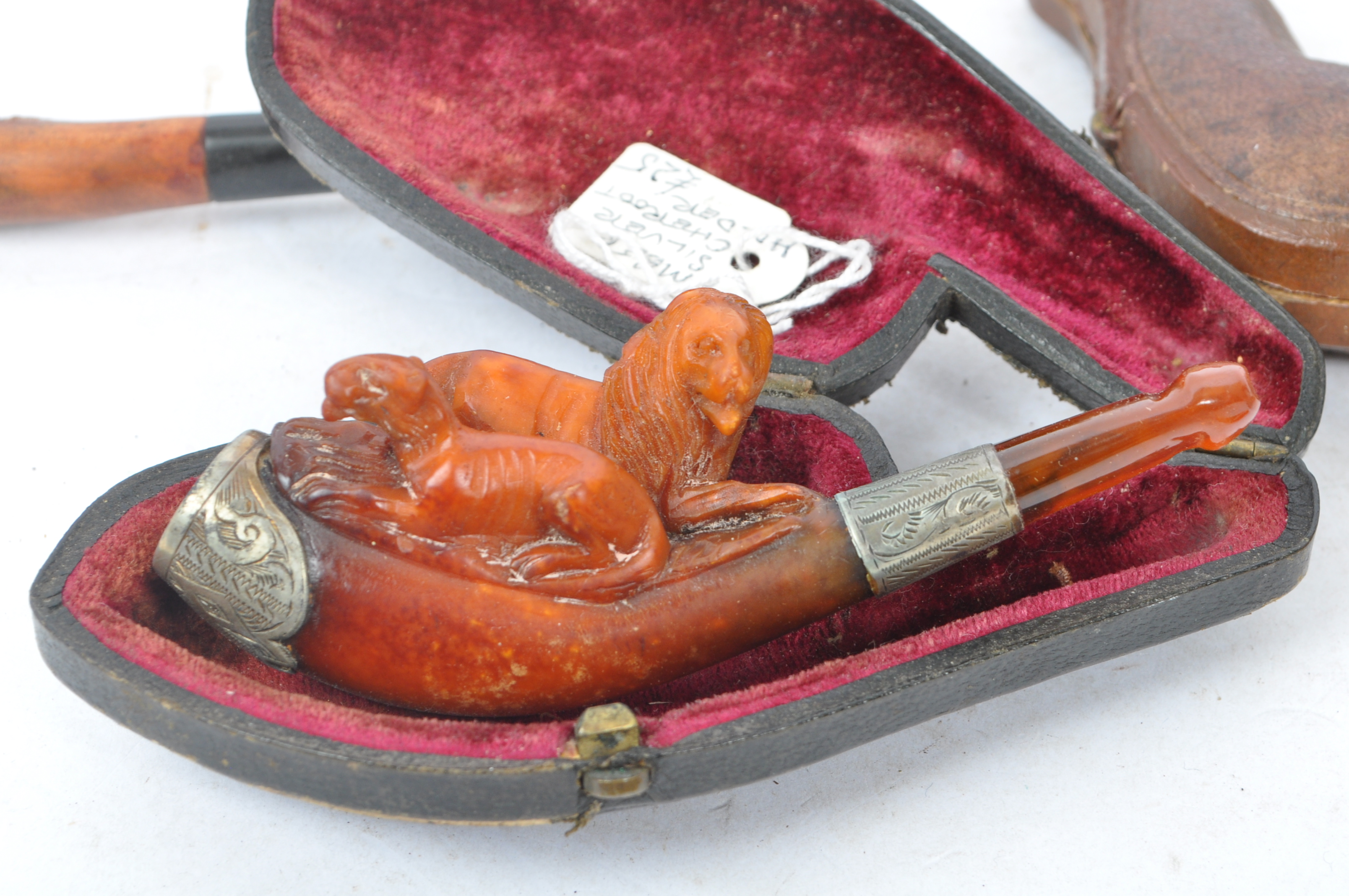 COLLECTION OF 19TH CENTURY SMOKING PIPES W OTHER ITEMS - Image 7 of 10