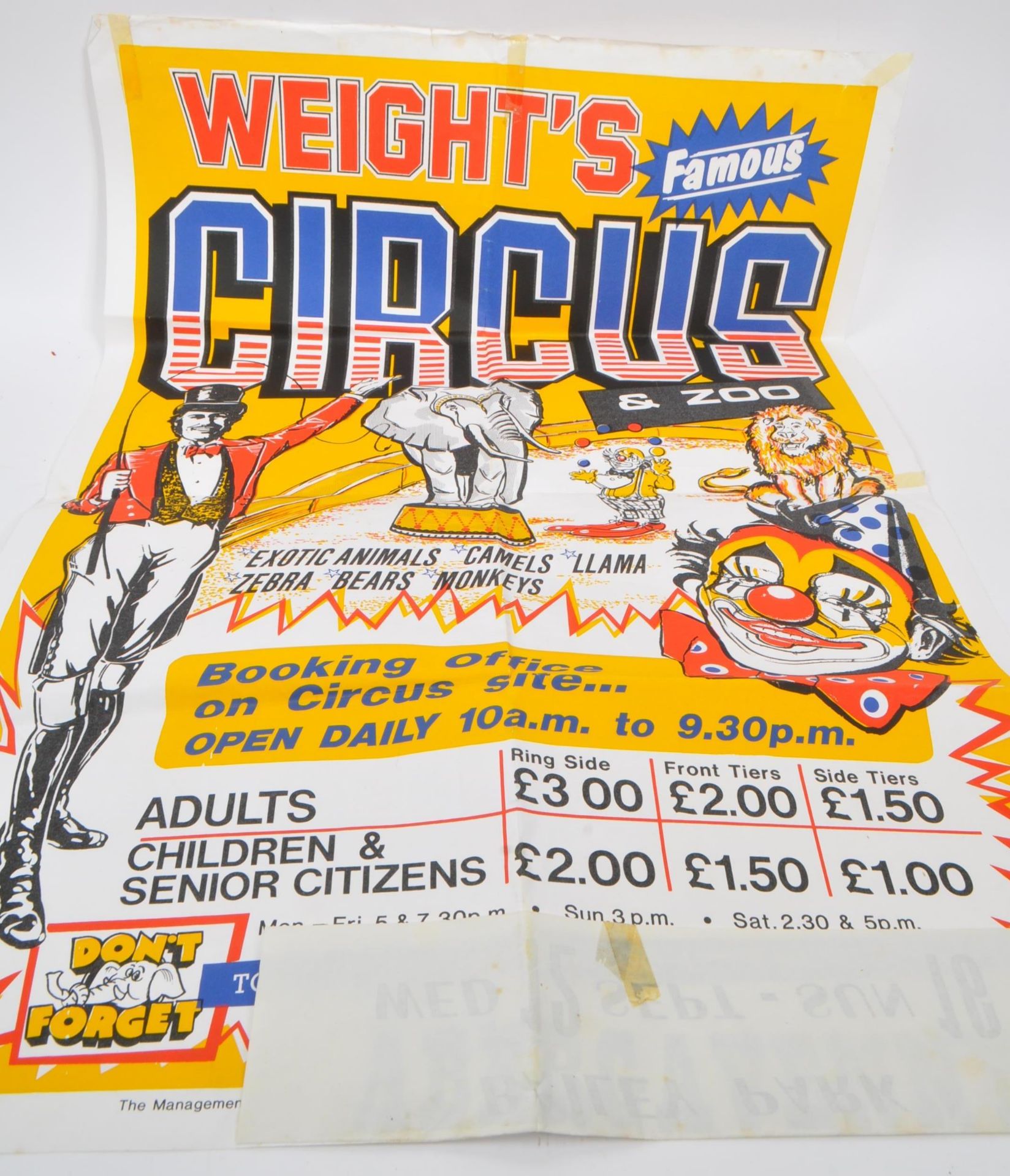 COLLECTION OF FOUR 1970S / 80S WEIGHT'S CIRCUS POSTERS - Image 5 of 5
