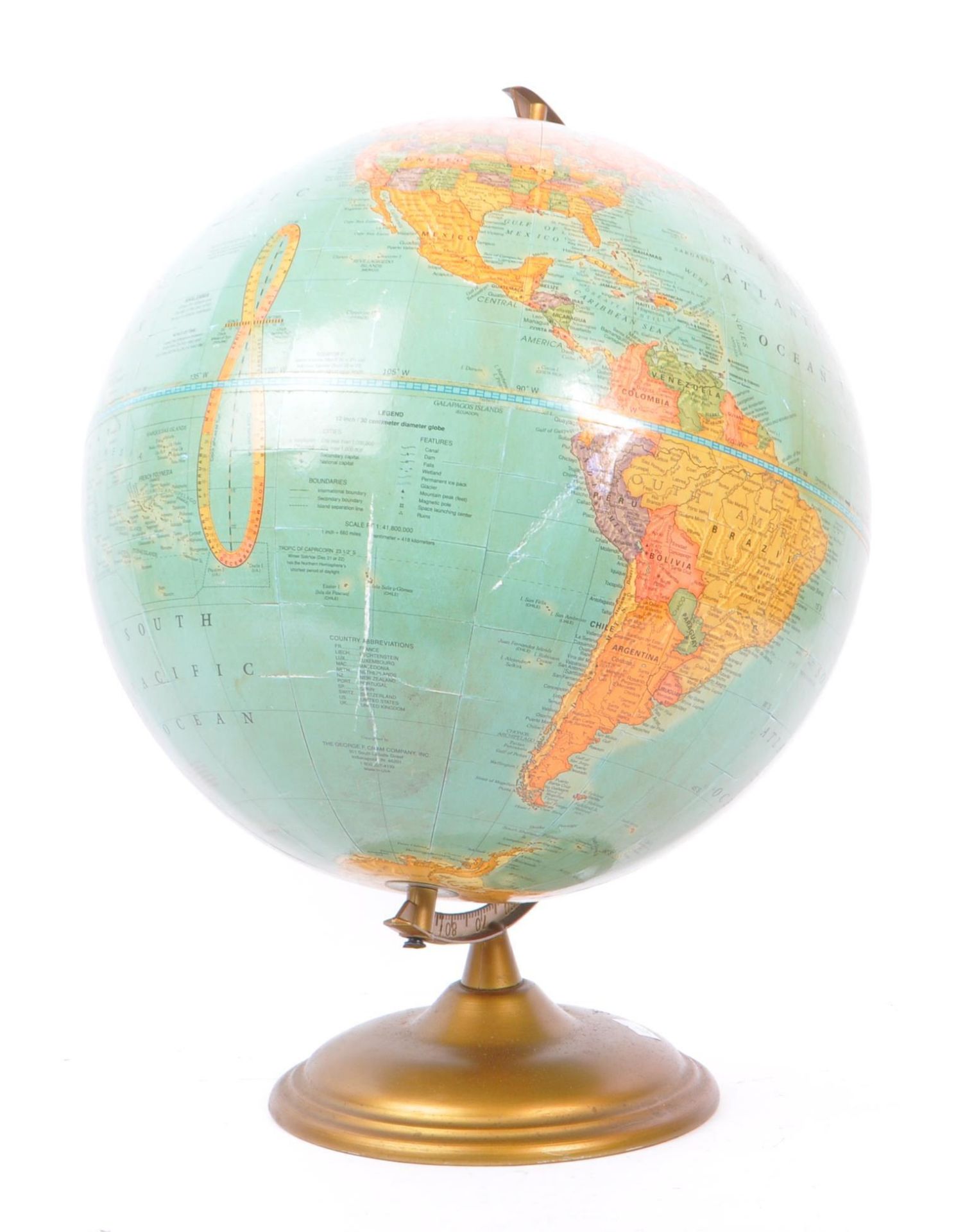 GEORGE F CRAM COMPANY IMPERIAL DESKTOP GLOBE - Bild 2 aus 6