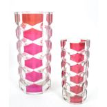 J G DURAND - LUMINARC - MID CENTURY WINDSOR RUBIS VASES