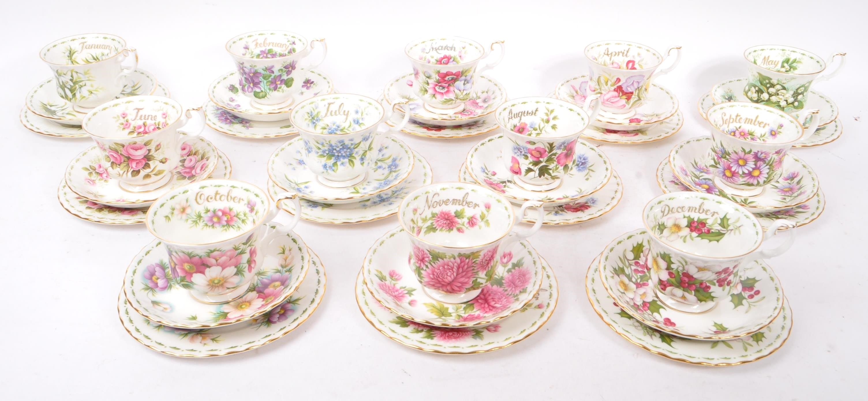 ROYAL ALBERT - FLOWER OF THE MONTH SERIES TEACUPS