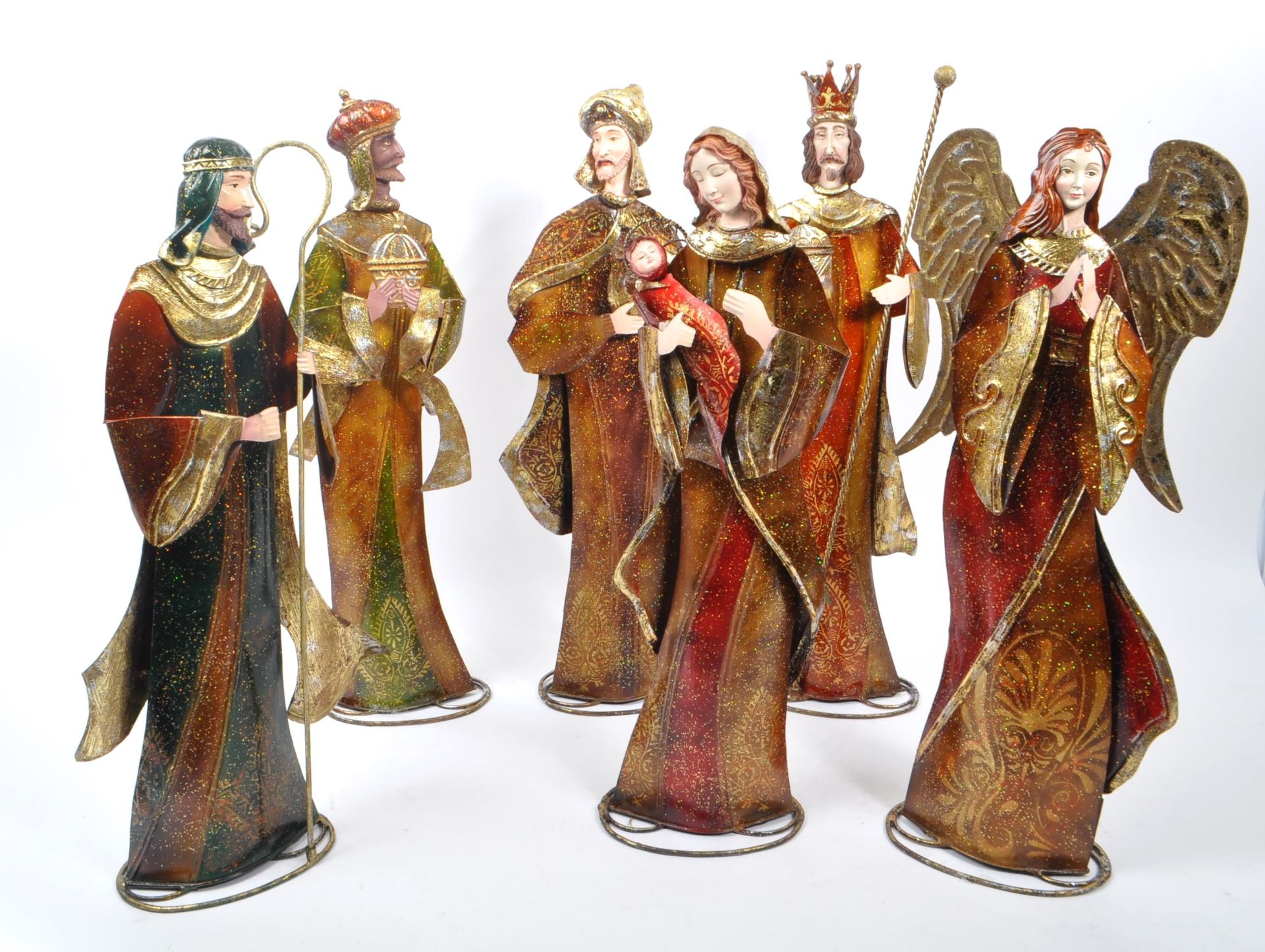 COLLECTION OF CHRISTMAS DECORATIONS RELIGIOUS FIGURES