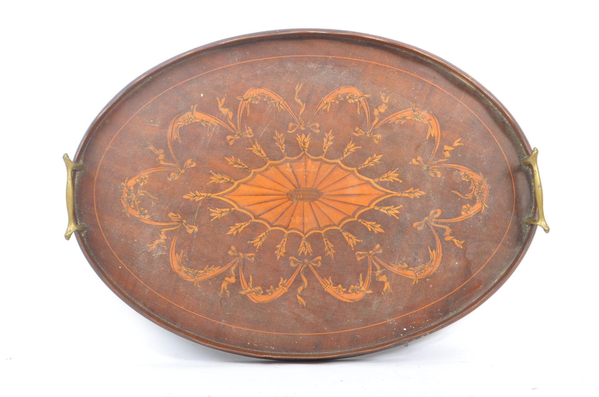 EARLY 20TH CENTURY INLAID TRAY WITH GOTHIC BOX - Image 2 of 9