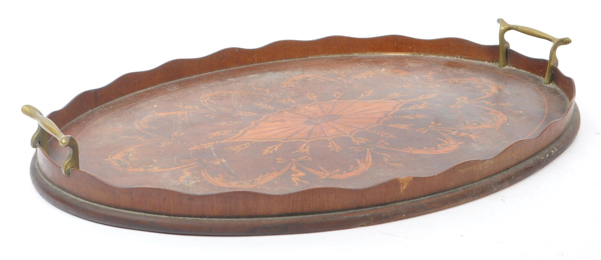 EARLY 20TH CENTURY INLAID TRAY WITH GOTHIC BOX - Image 3 of 9