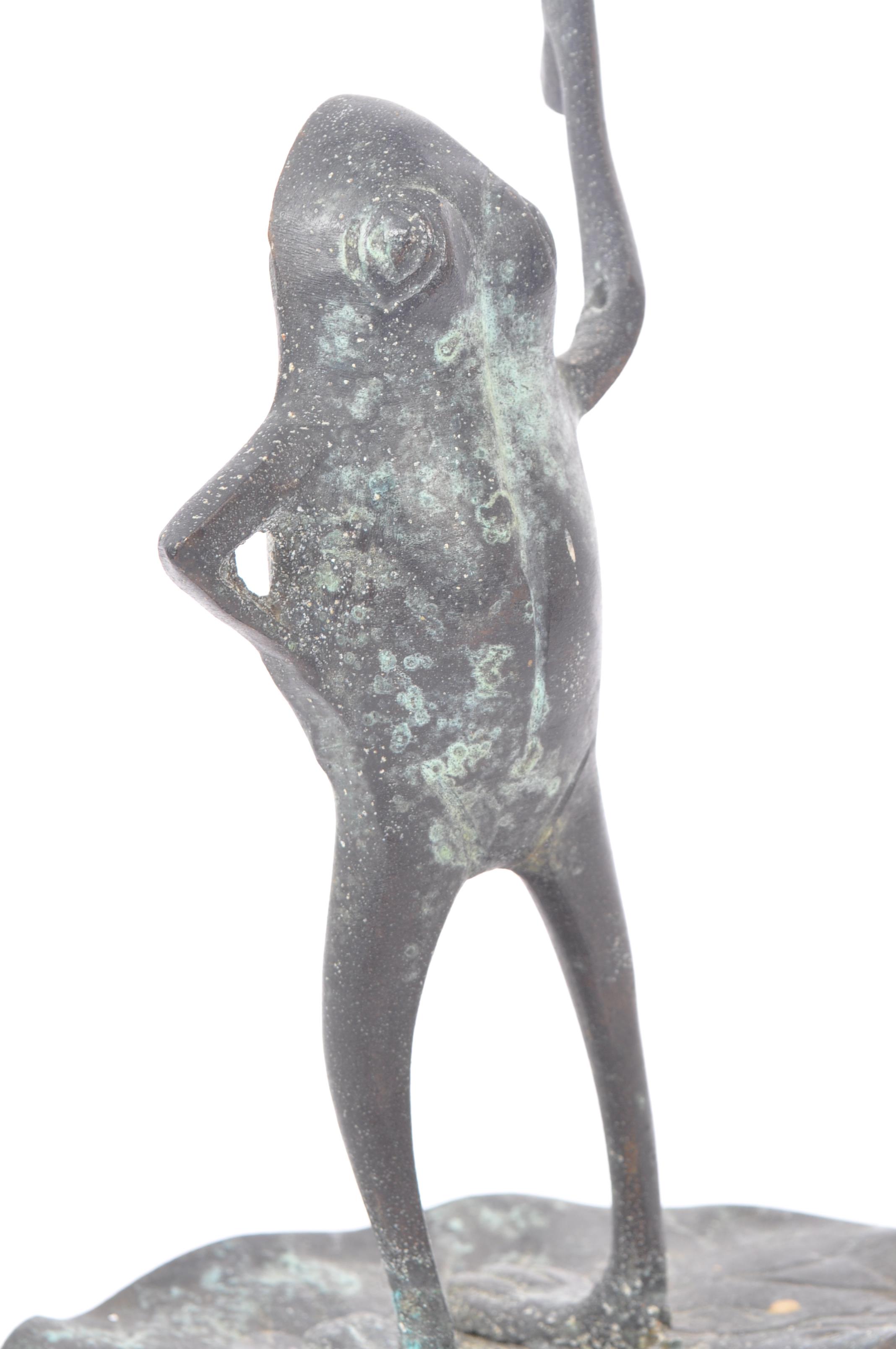 BRONZE HOLLOW FROG CANDLESTICK HOLDER - Image 5 of 7