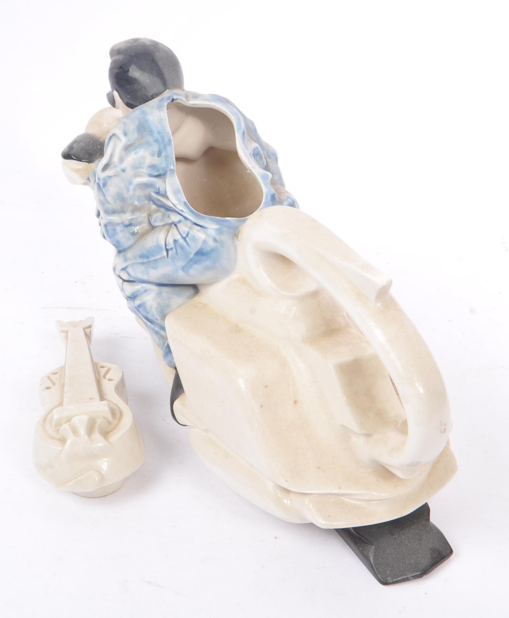 SILVER CRANE ROCKER ON A MOTORBIKE CERAMIC TEAPOT - Image 6 of 7