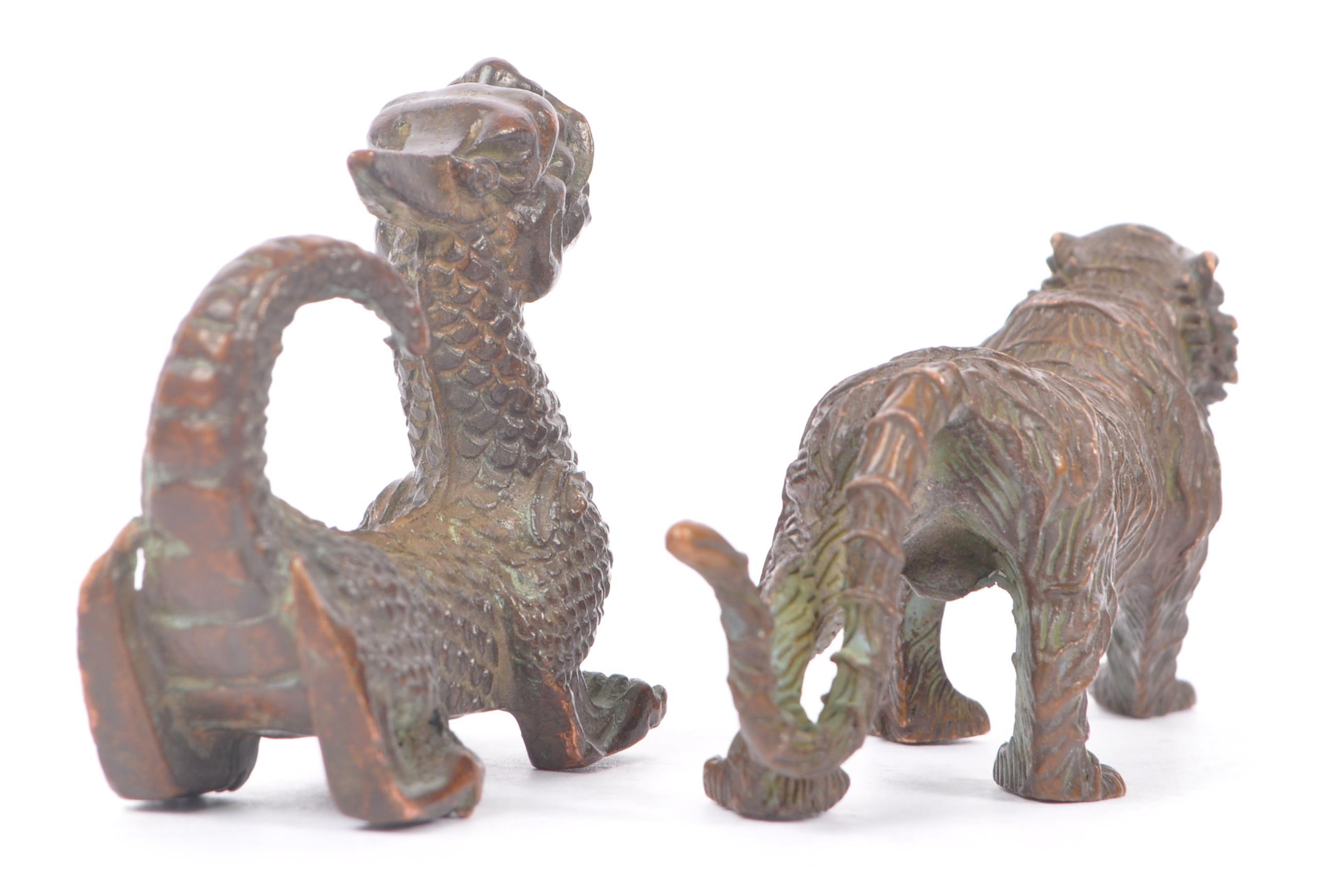 TWO CHINESE BRONZE SCULPTURES / FIGURES - Image 4 of 6