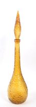 GENIE BOTTLE - RETRO ITALIAN EMPOLI STUDIO ART GLASS BOTTLE