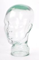 20TH CENTURY CLEAR GLASS MILLINERY PRESSED HEAD