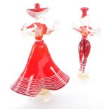 MURANO GLASS - TWO MID 20TH CENTURY PAIR OF GLASS DANCERS