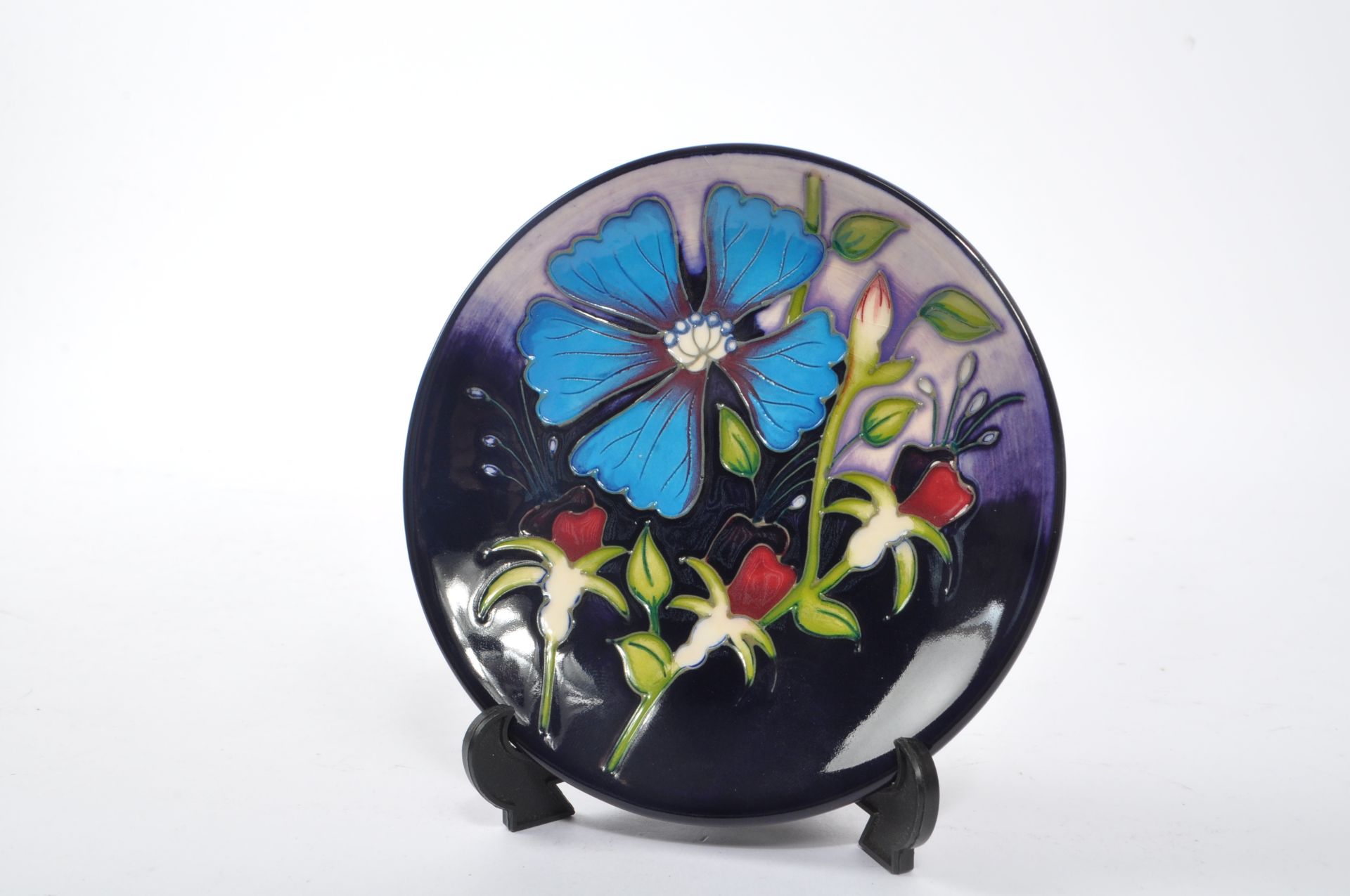MOORCROFT POTTERY - CONTEMPORARY FLORAL PIN DISH - Image 5 of 6