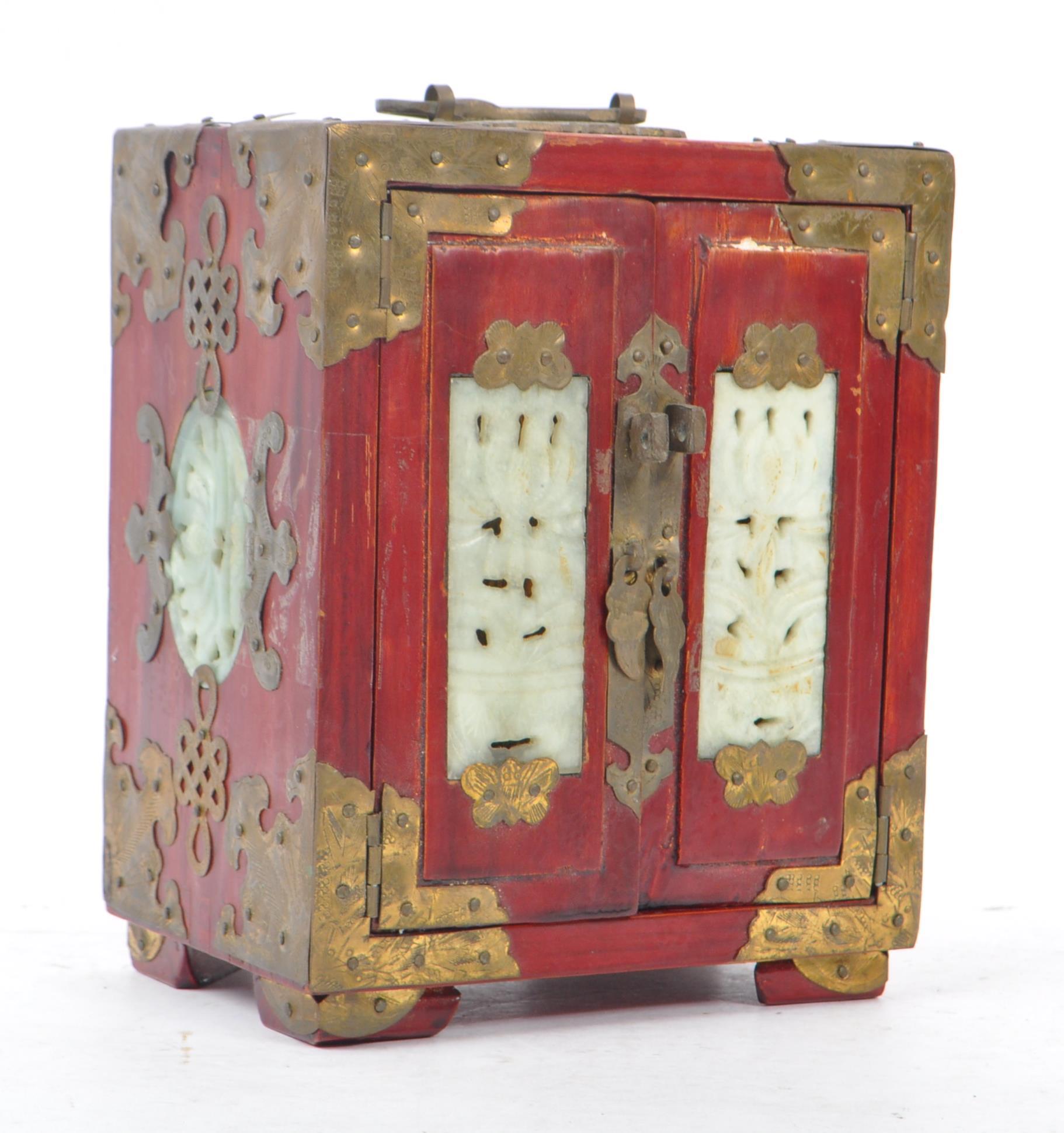 TWO 20TH CENTURY CHINESE ASIAN INLAID JEWELLERY BOXES - Image 2 of 8