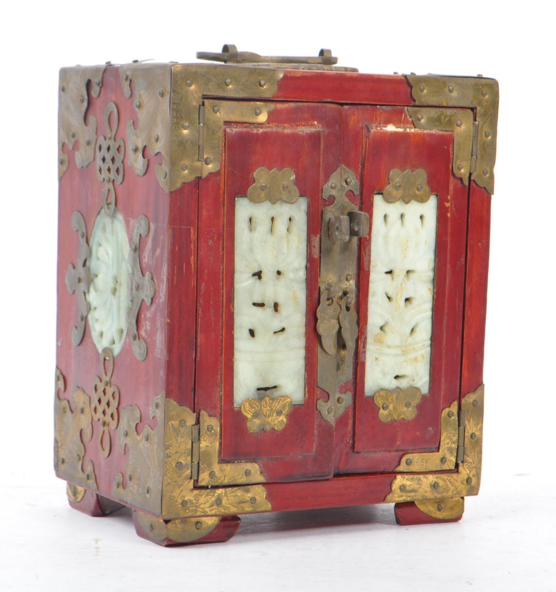 TWO 20TH CENTURY CHINESE ASIAN INLAID JEWELLERY BOXES - Image 2 of 8