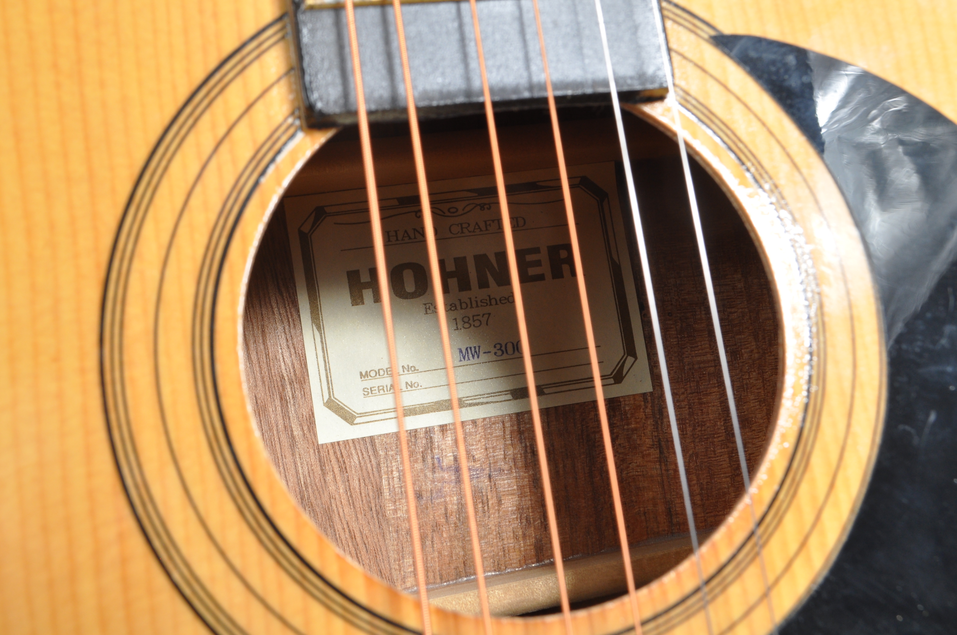 HOHNER - ACOUSTIC GUITAR MODEL NO. MW - 300 - Image 6 of 6