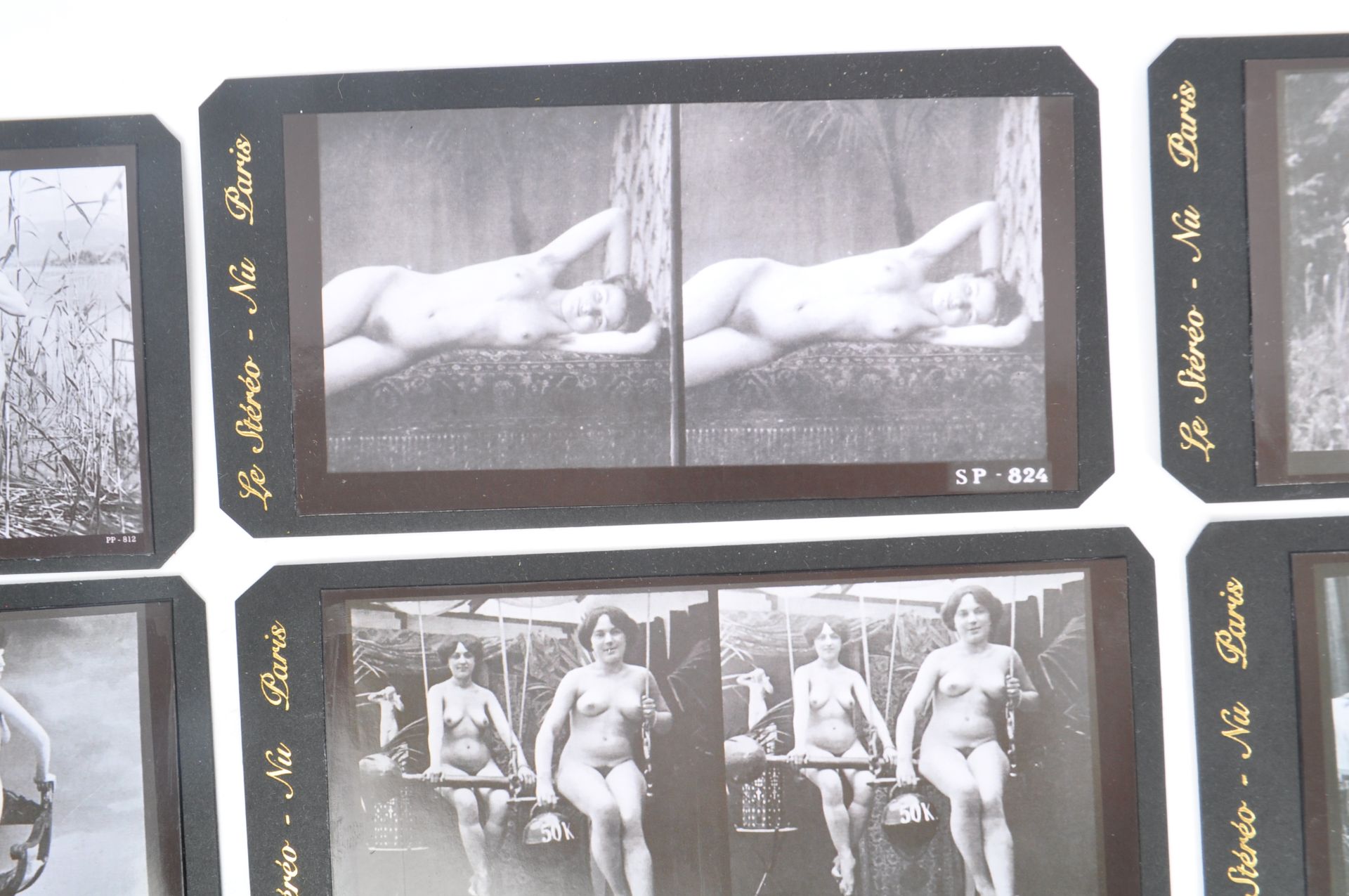 COLLECTION OF COPY FRENCH LITHOGRAPH NUDE VIEW CARDS - Bild 6 aus 9