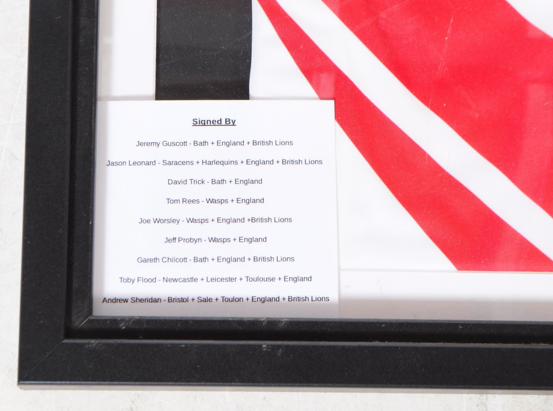 SPORTING INTEREST - SIGNED ENGLAND RUGBY SHIRT IN FRAME - Image 3 of 3