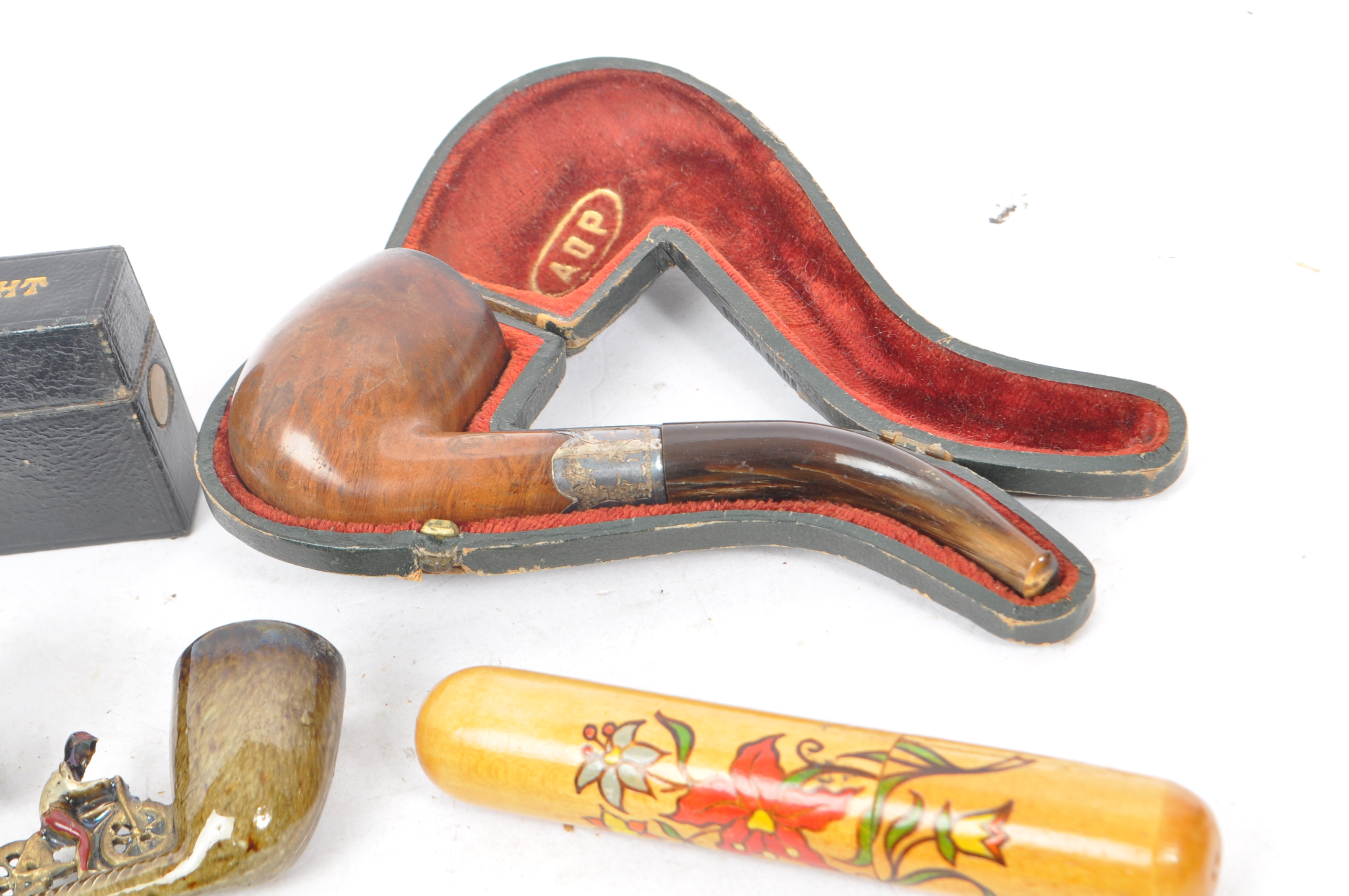 COLLECTION OF 19TH CENTURY SMOKING PIPES W OTHER ITEMS - Image 9 of 10