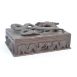 VINTAGE 20TH CENTURY ASIAN CARVED DRAGON BOX