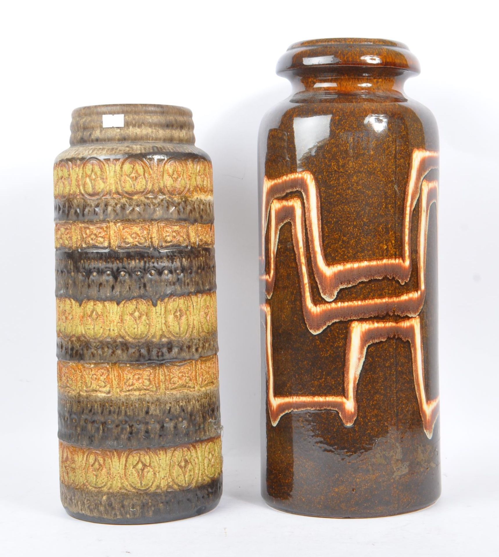 SCHEURICH - WEST GERMAN POTTERY - TWO MID CENTURY VASES