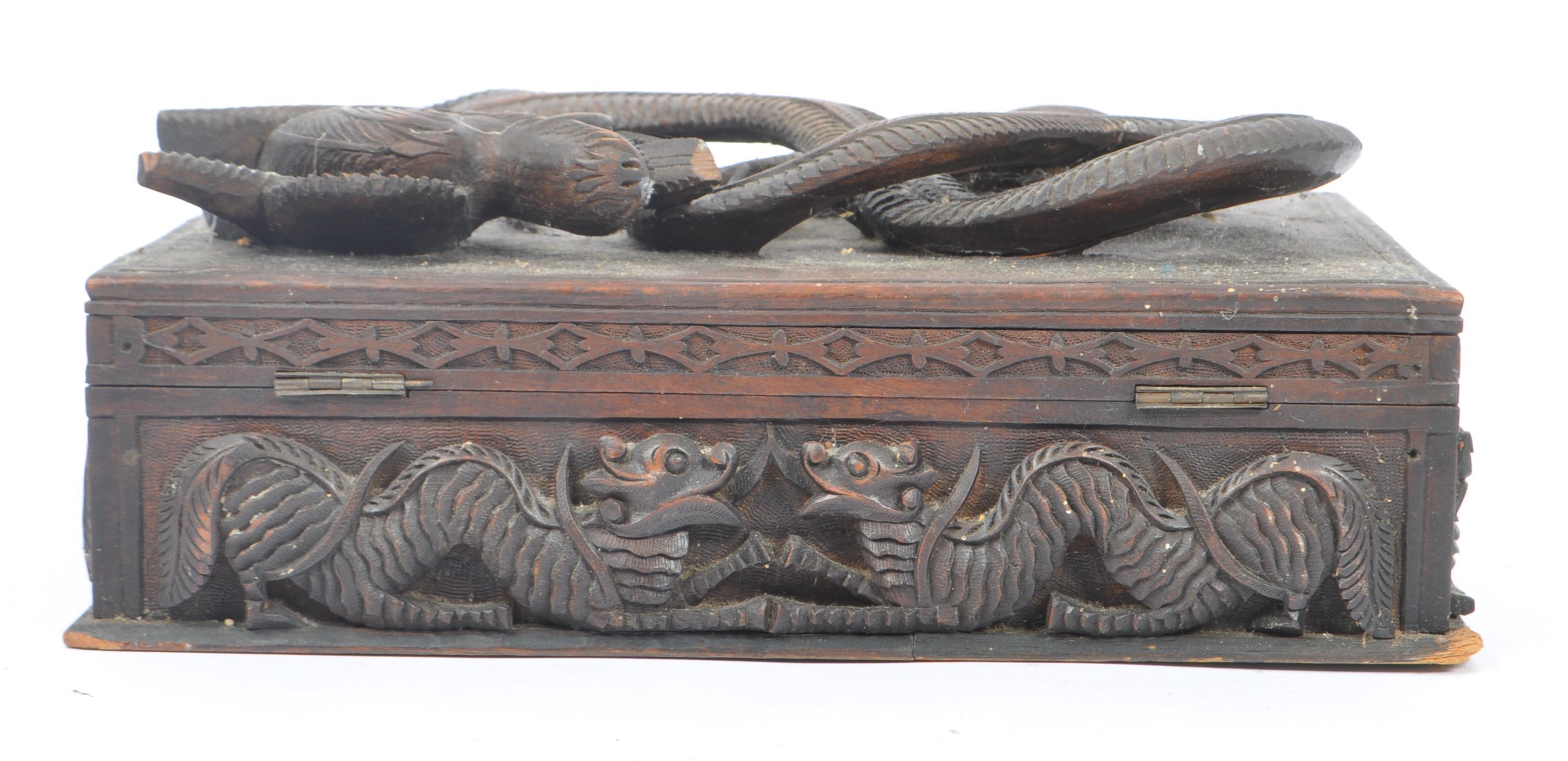 VINTAGE 20TH CENTURY ASIAN CARVED DRAGON BOX - Image 6 of 6