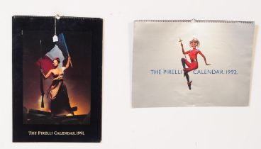 PIRELLI - TWO ORIGINAL PIRELLI CALENDARS 1991 & 1992