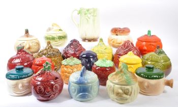 SYLVAC - COLLECTION OF TWENTY ONE CERAMIC FACE POTS