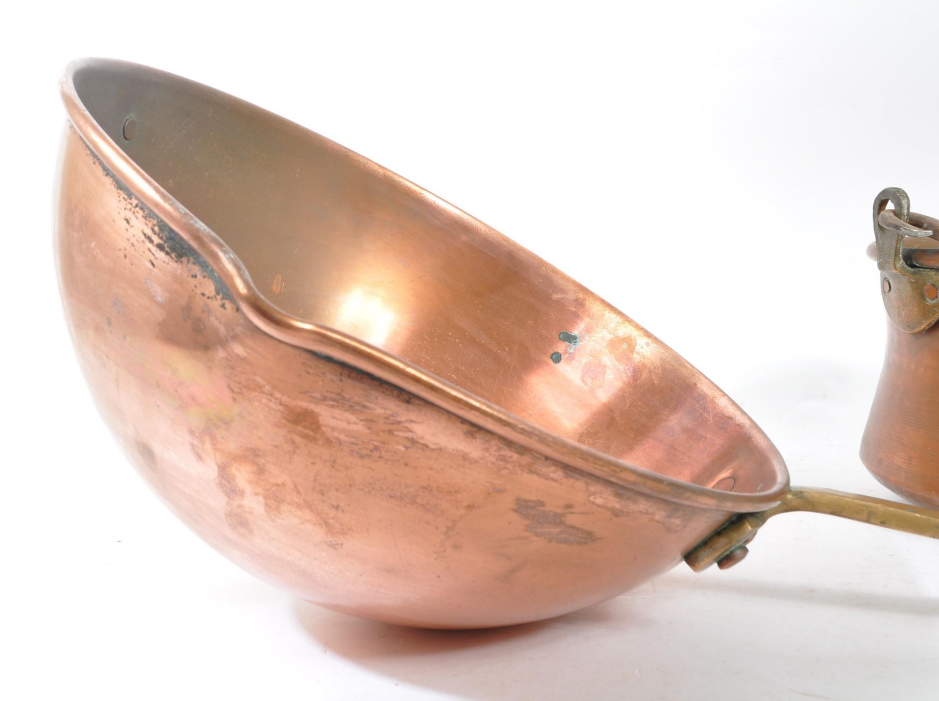 EARLY 20TH CENTURY MIDDLE EASTERN COPPER COOKING PAN / WOK - Bild 3 aus 5