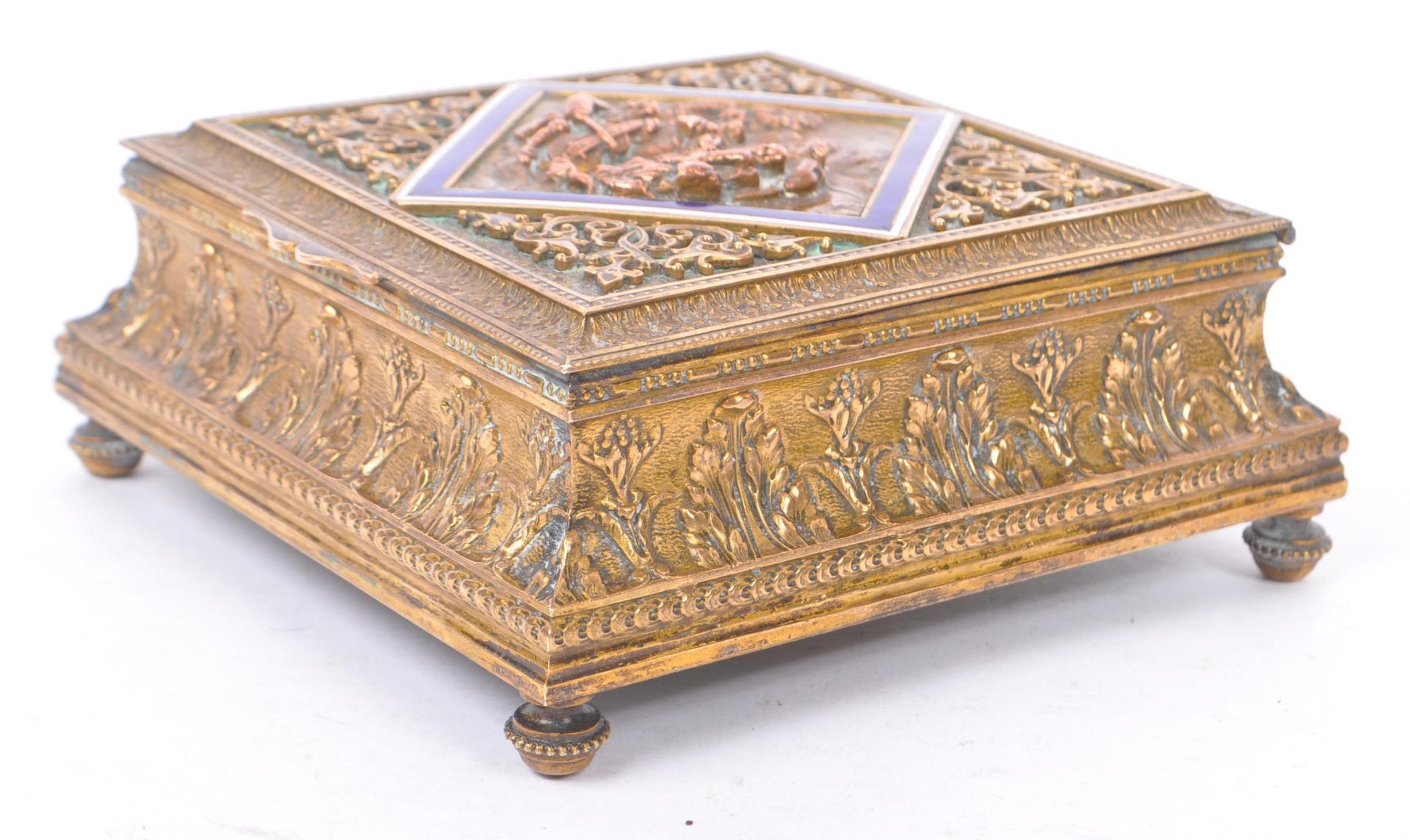 19TH CENTURY FRENCH JEWELLERY BOX WITH ROCOCO SCENE - Image 6 of 6