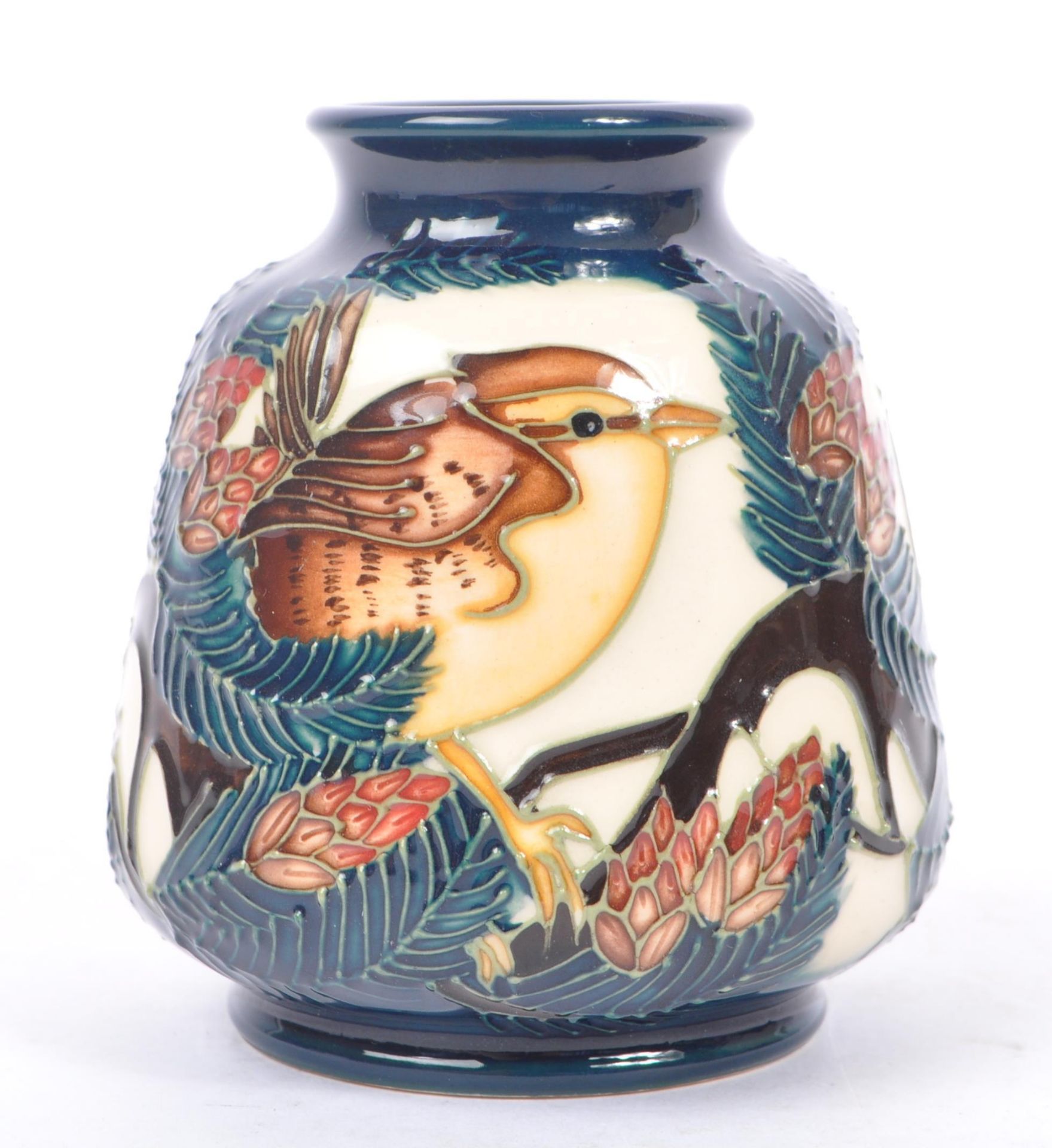 MOORCROFT POTTERY - VICKY LOVATT BIRD & PINE TREE VASE