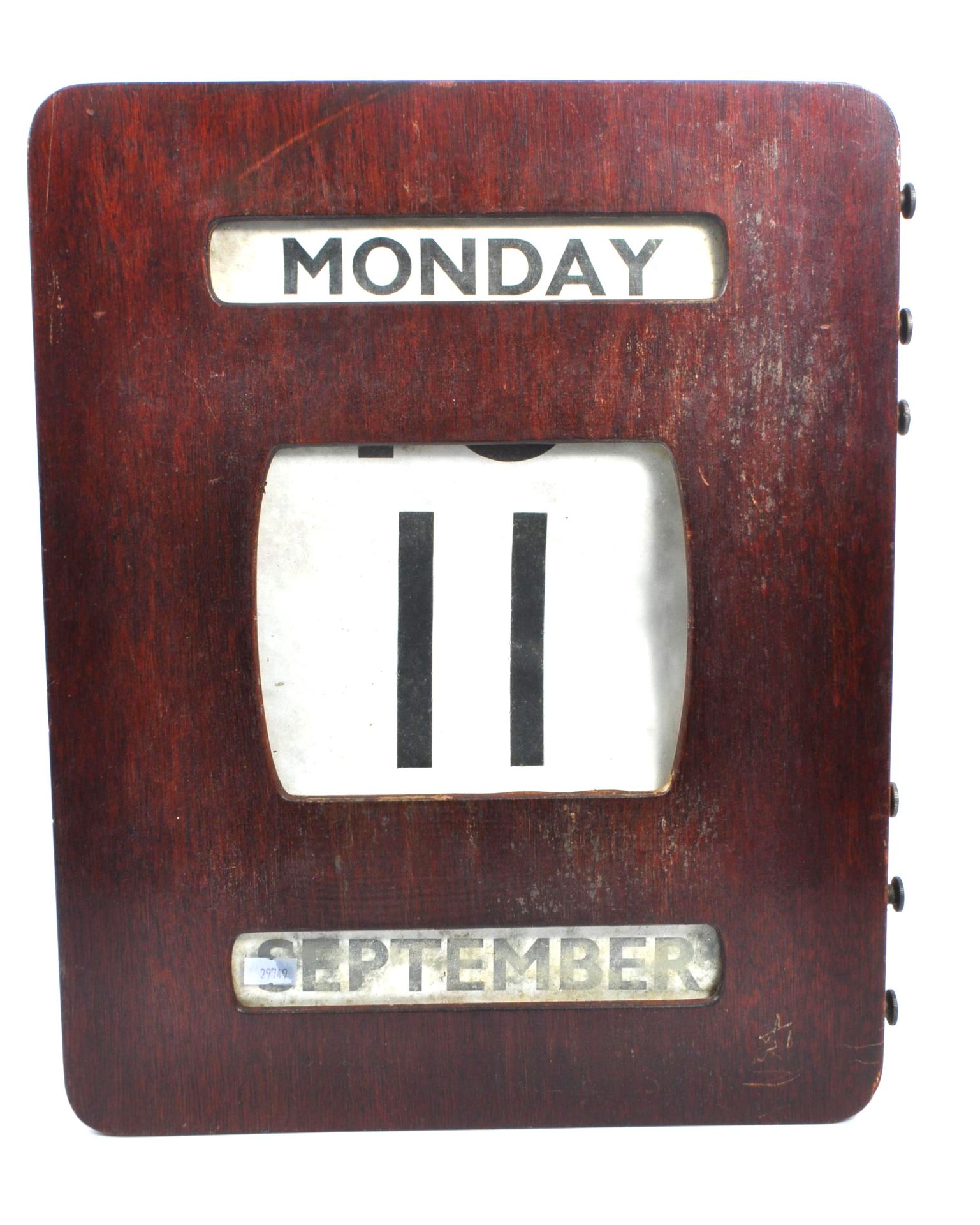 LARGE EARLY / MID CENTURY WALL MOUNTED PERPETUAL CALENDAR