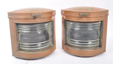 PAIR OF EARLY 20TH CENTURY SHIPS NAVIGATION LAMPS