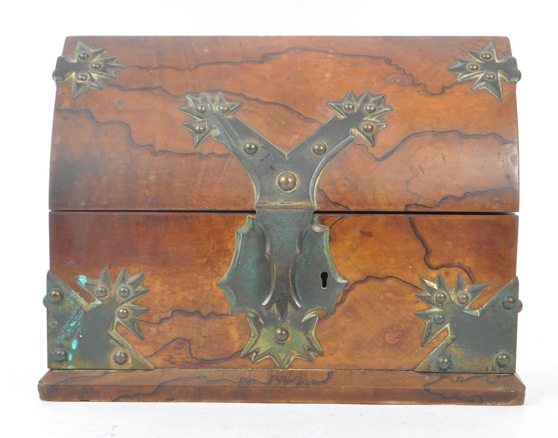 EARLY 20TH CENTURY INLAID TRAY WITH GOTHIC BOX - Image 7 of 9