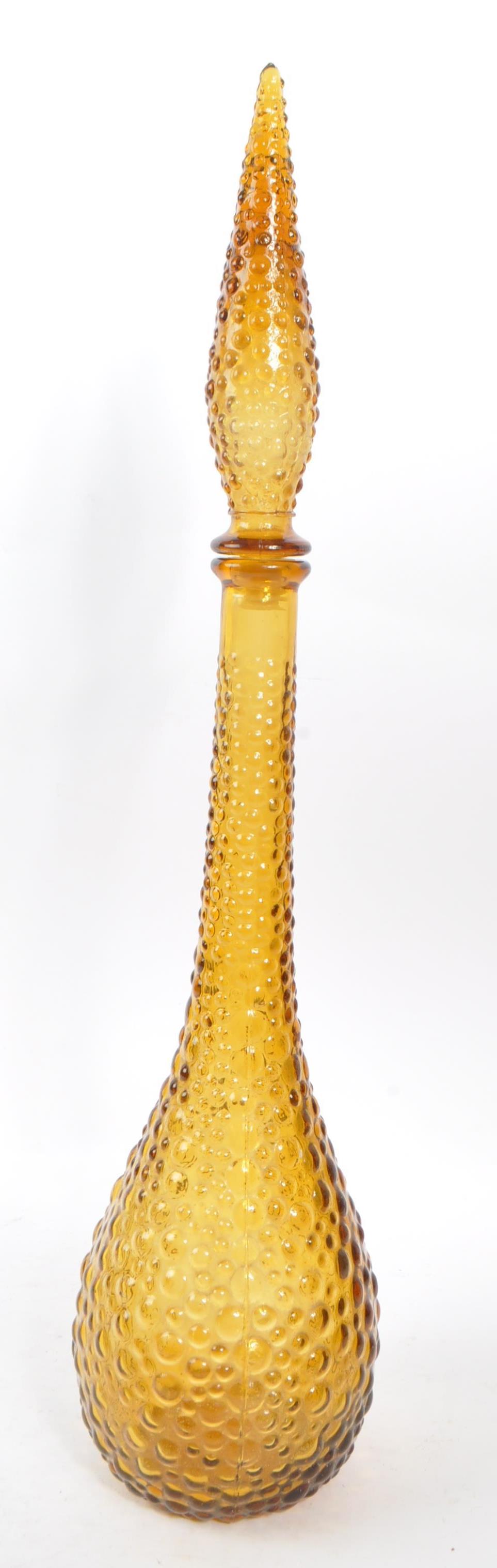 GENIE BOTTLE - RETRO ITALIAN EMPOLI STUDIO ART GLASS BOTTLE - Image 2 of 6